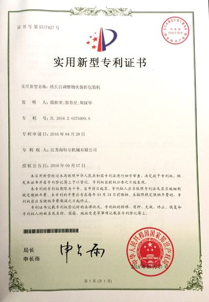 China Jiangsu RichYin Machinery Co., Ltd certificaten